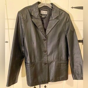 Fully lined CLIO Leather Jacket. Previously Owned. Size Medium.